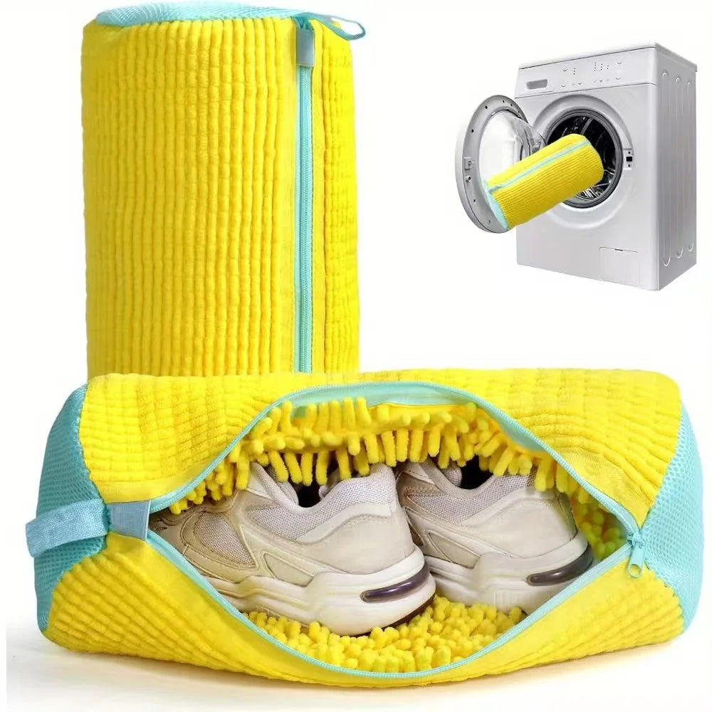 Laundry Bag Shoe Washing Bag Padded Net Protector for Fluffy Fibers Polyester Machine Friendly Drying Wash Bags for Shoes